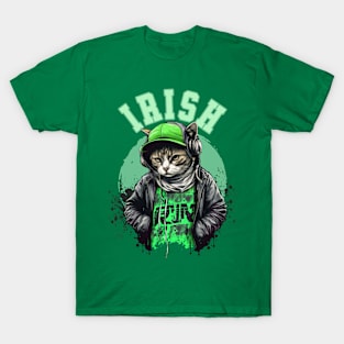 Cat Irish Saint Patrick's Day Ireland T-Shirt